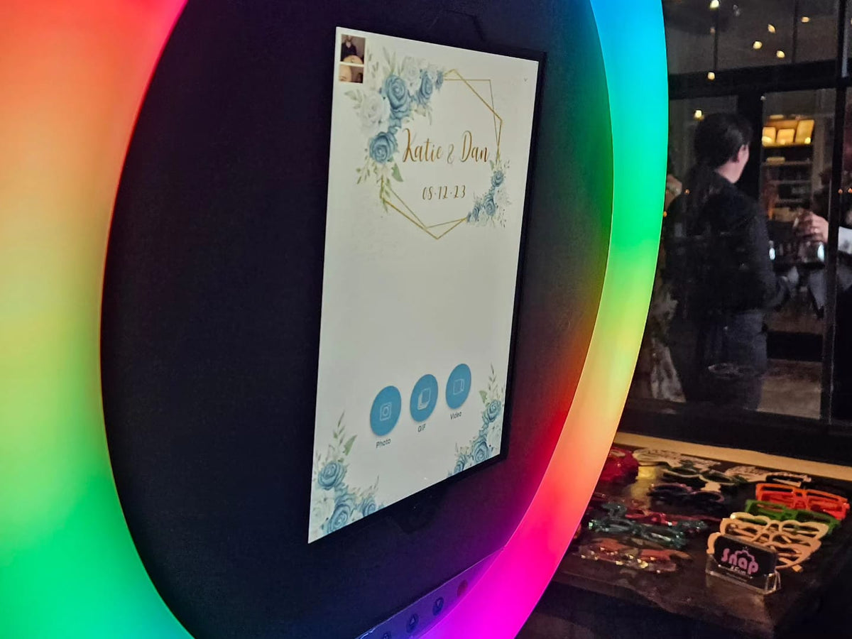 Selfie Station photo booth close-up view